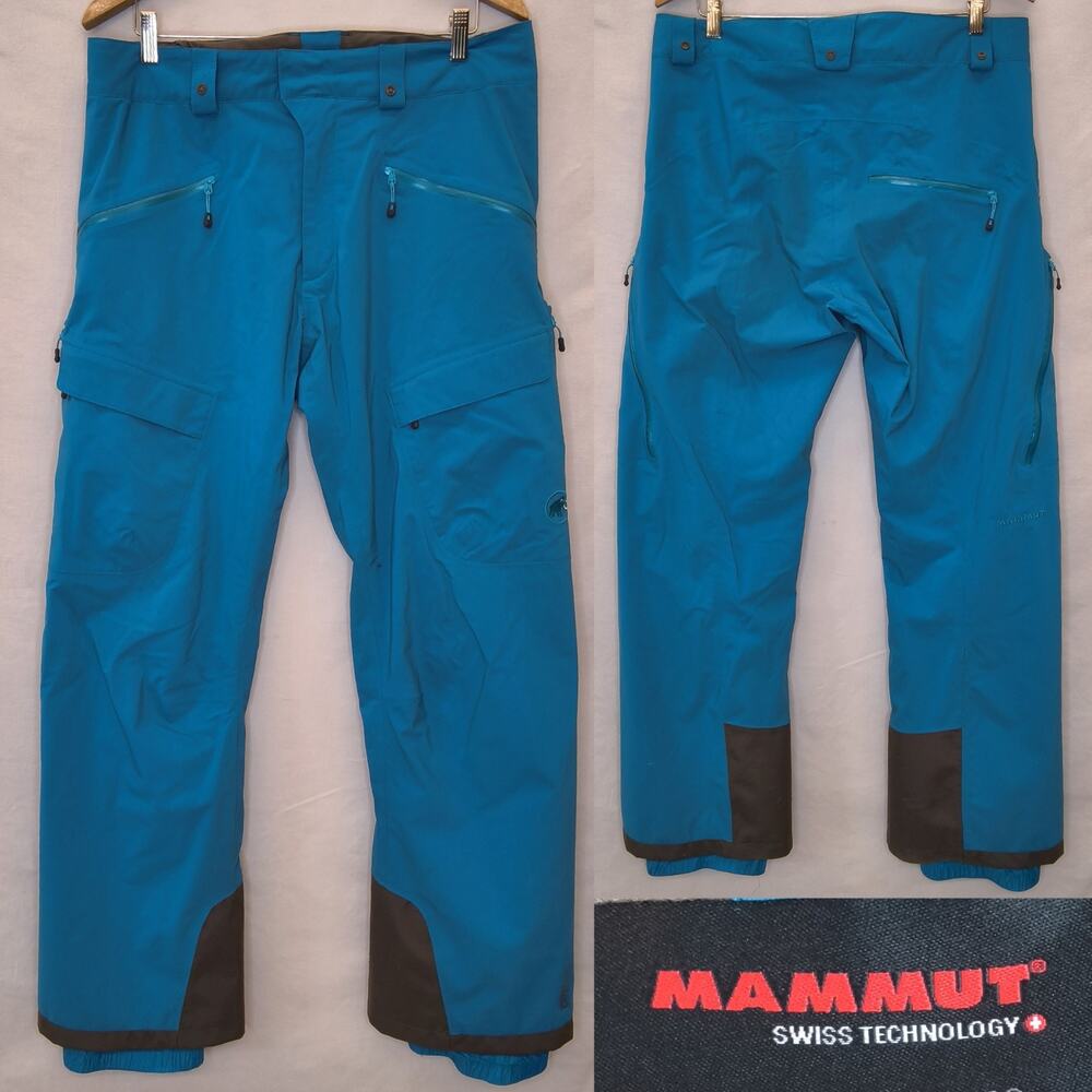 Mammut Snowpants Men's 36 Blue Skiing Snowboarding Sledding Snow Shoeing #W5746